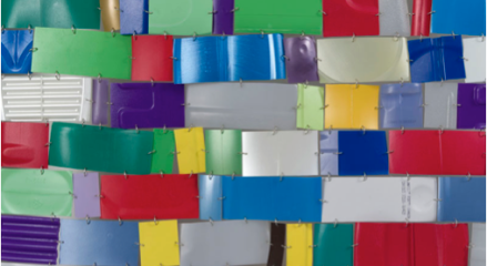 Niki Lederer "Fantastic Brickplastic" diptych (detail). Photo: John Berens